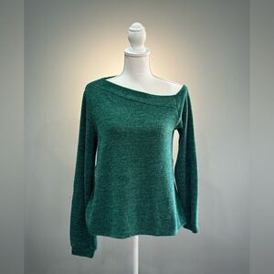 Green Kaileigh Asymmetric Sweater Size M EUC
